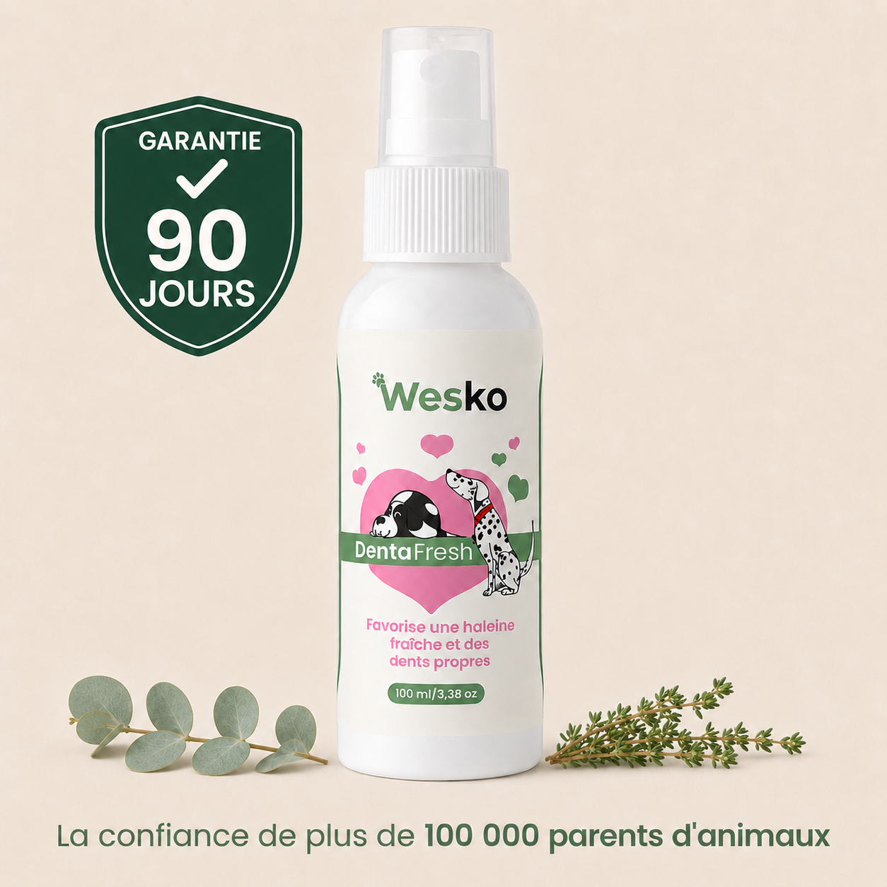 Wesko™ DentaFresh — Spray Dentaire Chiens et Chats