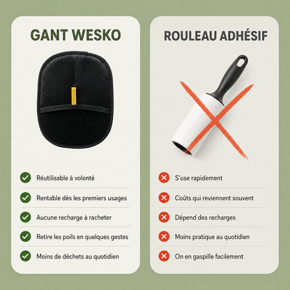 Wesko™ – Gant Anti-Poils Réutilisable & Écologique