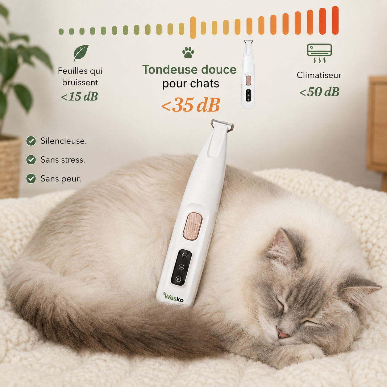 Tondeuse de toilettage pour chat