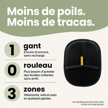 Wesko™ – Gant Anti-Poils Réutilisable & Écologique