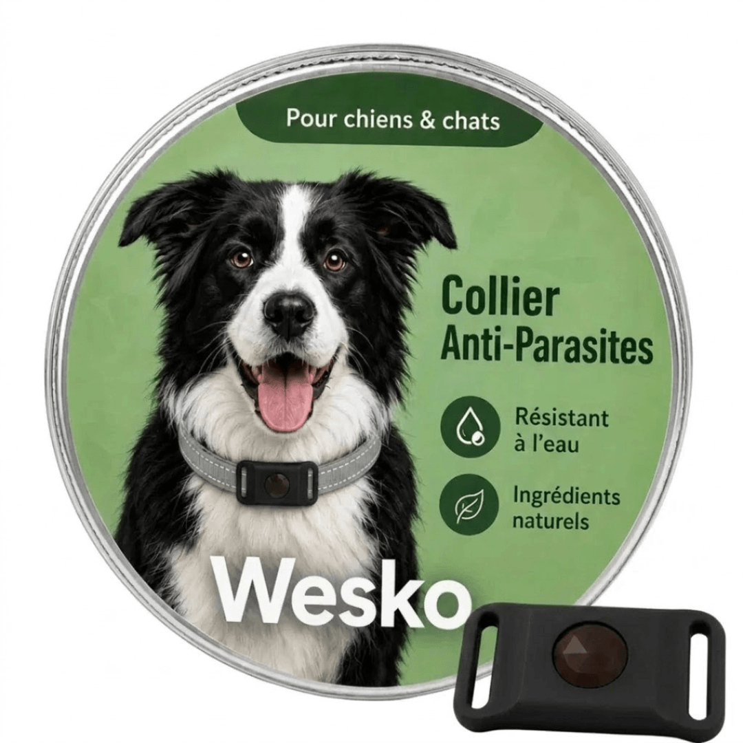 Wesko™ Collier Anti-Puces & Tiques 12 Mois