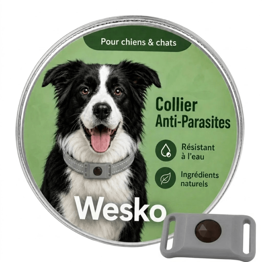 Wesko™ Collier Anti-Puces & Tiques 12 Mois